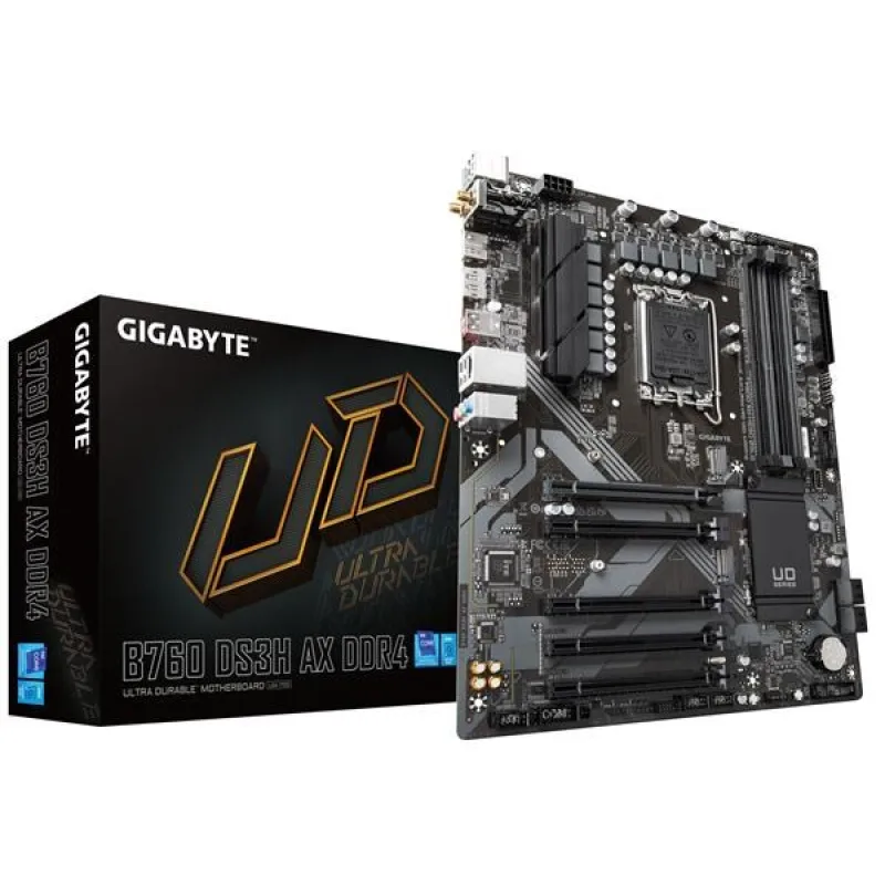 GIGABYTE MB Sc LGA1700 B760 DS3H AX DDR4, Intel B760, 4xDDR4, 1xDP, …