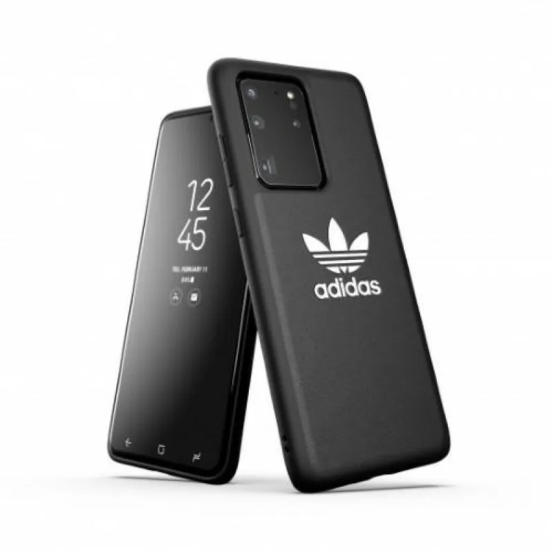 Adidas OR tvarované puzdro Trojlístok pre Samsung Galaxy S20 Ultra - čierne