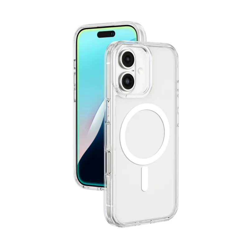 Puzdro AmazingThing Minimal Mag Case s magnetickým krúžkom pre iPhone 16 – priehľadné