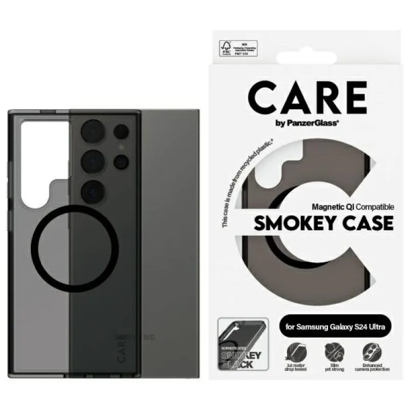 CARE by PanzerGlass Flagship QI Case pre Samsung Galaxy S24 Ultra - Black