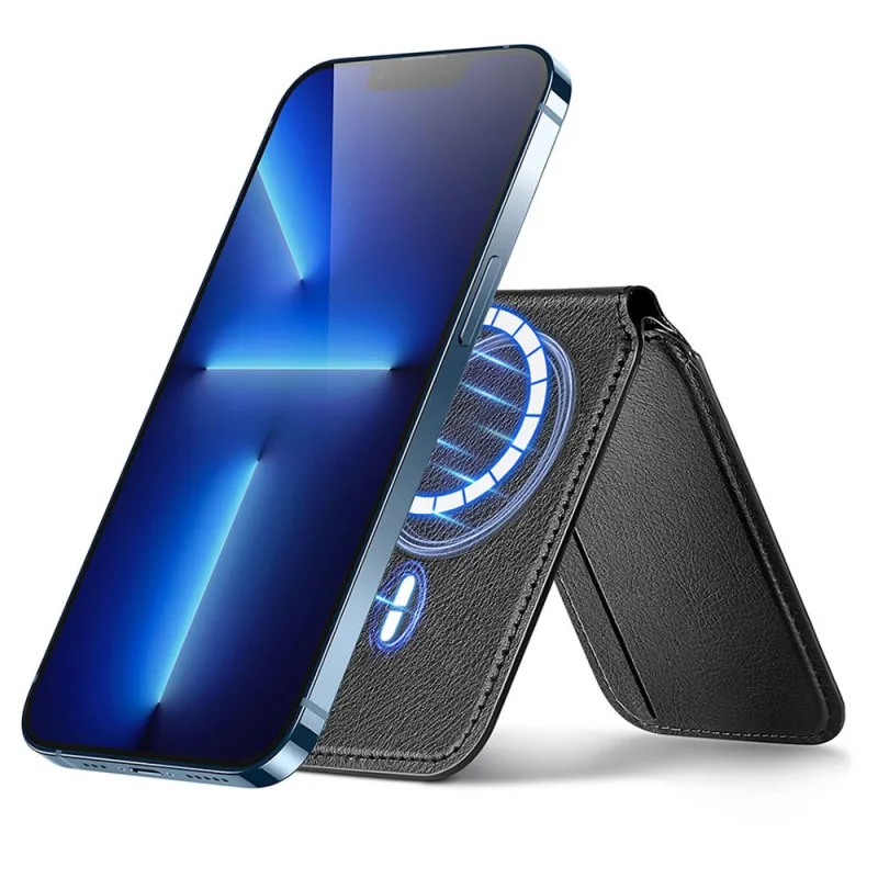 ESR Vegan Leather Magnetic Wallet Stand - Black Sheepskin