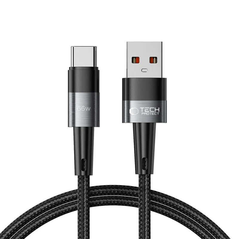 Kábel Tech-Protect UltraBoost USB-C / USB-C 66W 6A 1m – sivý
