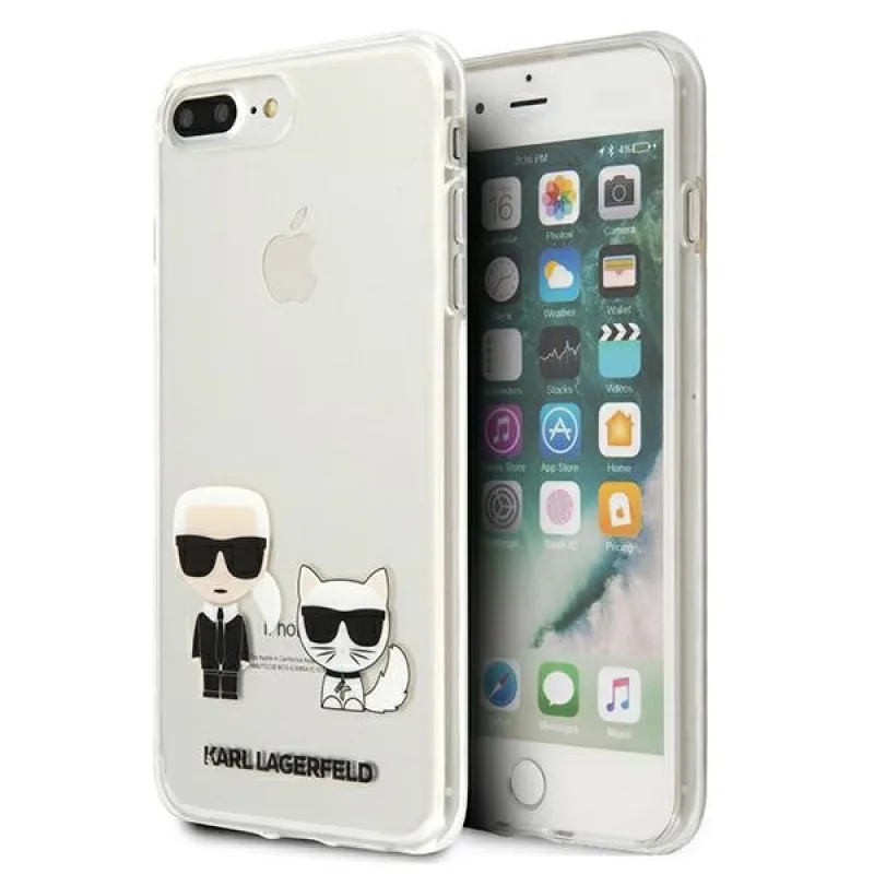 Karl Lagerfeld Karl & Choupette puzdro na iPhone 7 / 8 Plus – priehľadné