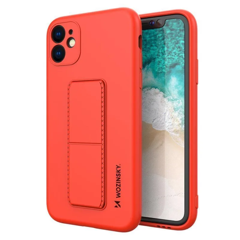 Wozinsky Kickstand Case silikónové puzdro so stojanom Samsung Galaxy A22 4G červené
