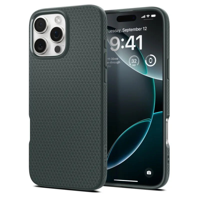 Puzdro Spigen Liquid Air pre iPhone 16 Pro Max – zelené