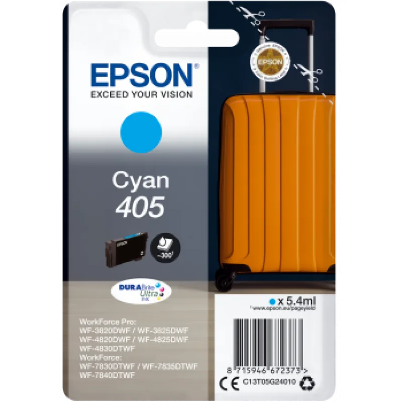 Epson Singlepack Cyan 405 DURABrite Ultra Ink C13T05G24010