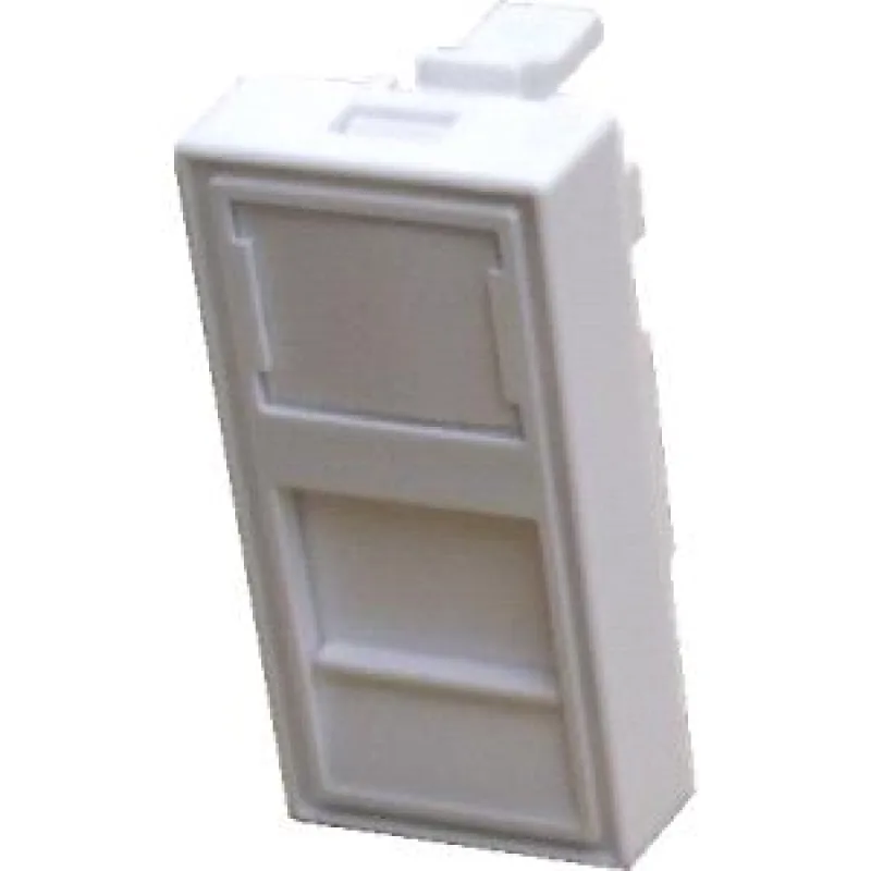 DATACOM Modul 45x22, 5mm do parapet. lišty s clonkou, biely 2441