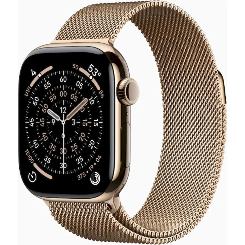 Apple Watch Series 11 GPS + Cellular 42mm Gold Titanium Case with Gold…