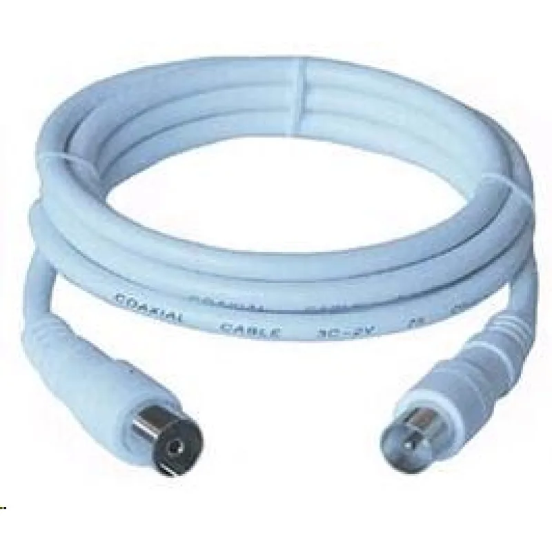 TV anténny kábel PREMIUMCORD 1 m (koaxiálny, M/ F, 75 Ohm) ktmf01