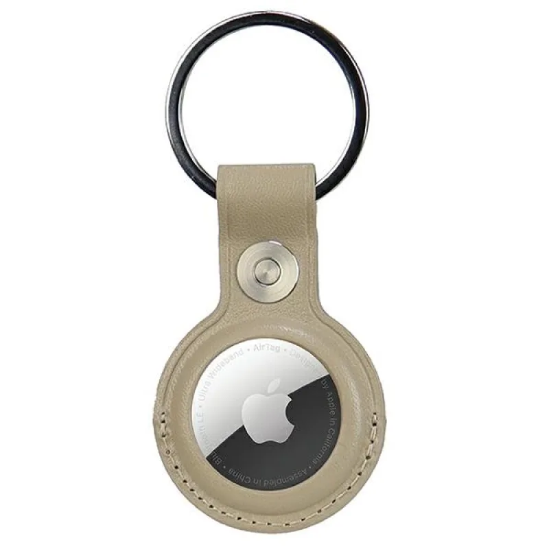 Puzdro Audi Synthetic Leather AirTag - béžové