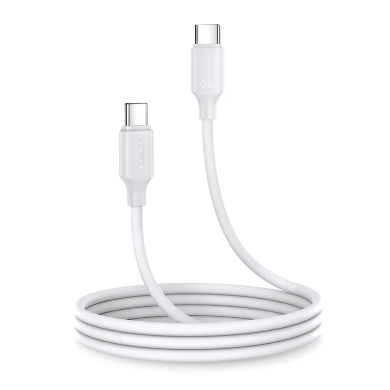Joyroom Long-Lasting Series A9 USB-C / USB-C PD QC kábel 60W 3A 1m - biely
