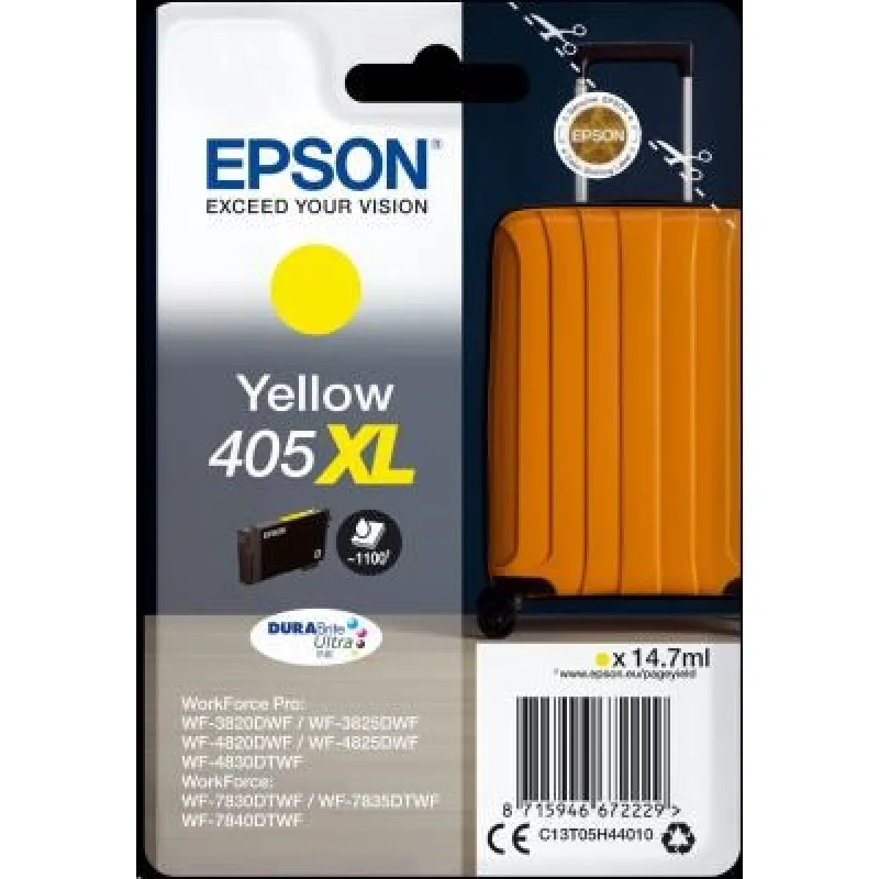 Jednorazové balenie atramentu EPSON Yellow 405XL Durabrite Ultra…