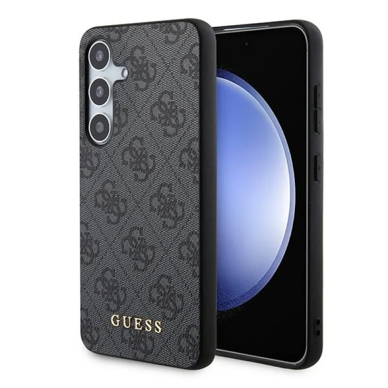 Puzdro Guess 4G Metal Gold Logo pre Samsung Galaxy A35 - čierne