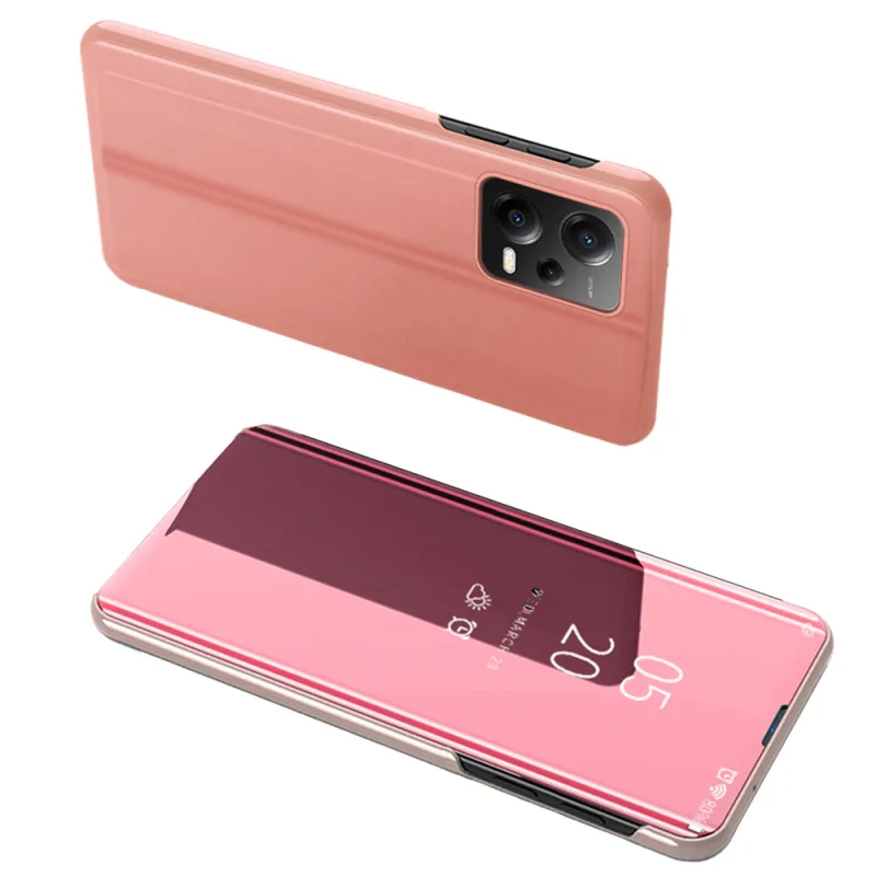 Priehľadné puzdro pre Xiaomi Redmi Note 12 5G / Poco X5 5G Flip Cover Pink