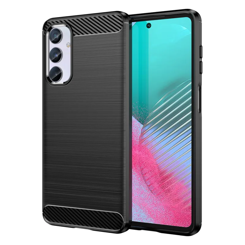 Pružné puzdro s karbónovým vzorom pre Samsung Galaxy M54 Carbon Case - čierne