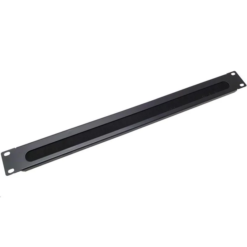 19" vyvazovací panel 1U s kartáčem, černý CMP1UBRUSH-B