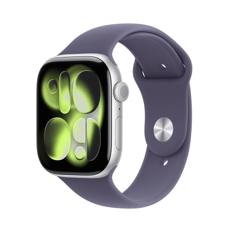 Apple Watch Series 11 GPS + Cellular 42mm Strieborný hliník s hmlovo fialovým športovým remienkom - M/L