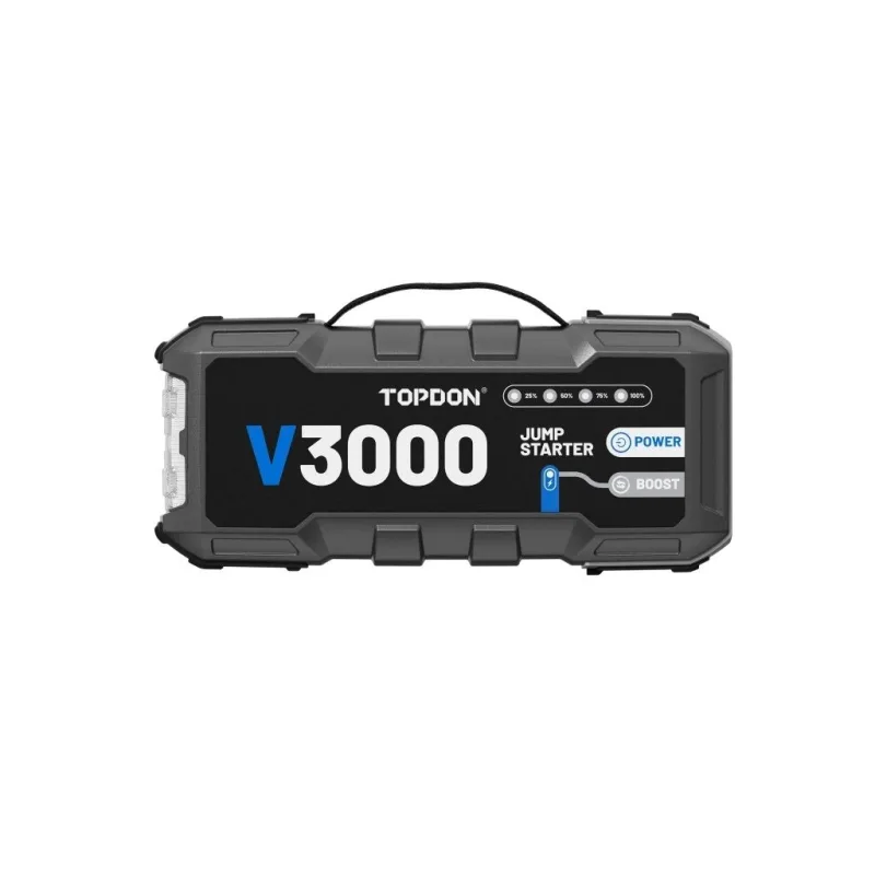 TOPDON Car Jump Starter V3000/ 3000A/ 12V vozidla/ 24000mAh/ 9l benzín/…
