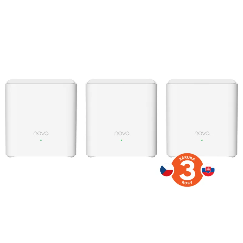 Tenda Nova EX3 (3-pack) WiFi6 AX1500 Mesh Gigabit systém, 6xGLAN/ GWAN,…