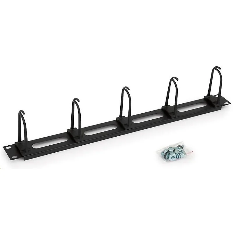 TRITON 19" priechodný panel 1U - 5x plastové držadlo veľké, čierne RAB…