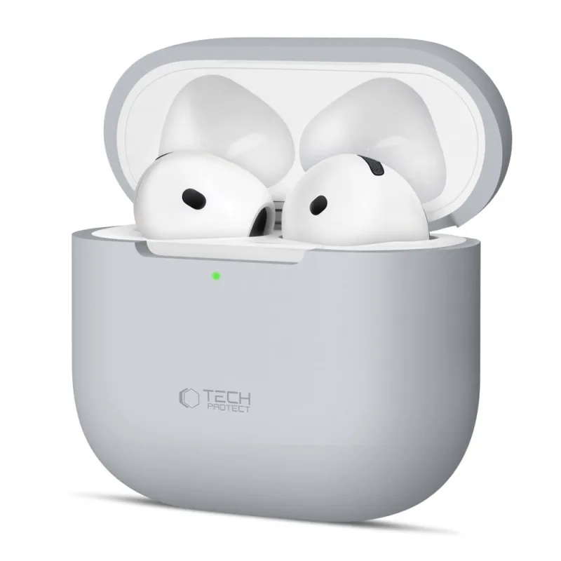 Silikónové puzdro Tech-Protect pre Apple AirPods 4 – šedé