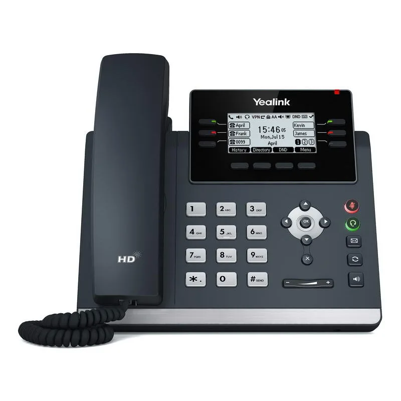 Yealink SIP-T42U SIP telefón, PoE, 2, 7" 192x64 LCD, 15 prog.tl., 2xUSB,…
