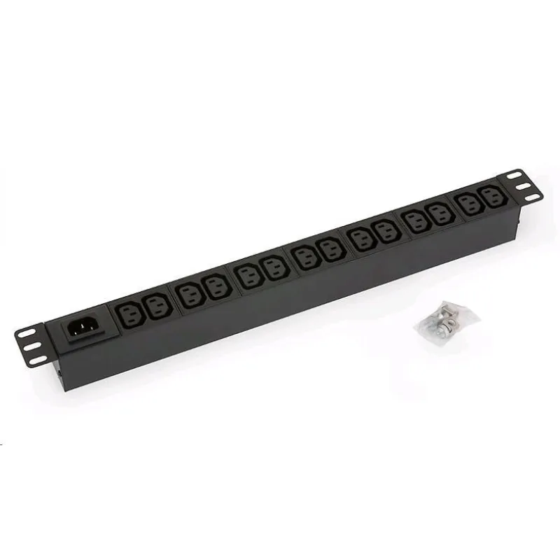 19" rozvádzač TRITON 14x IEC C13, bez kábla, čierny RAB-PD-X10-A1