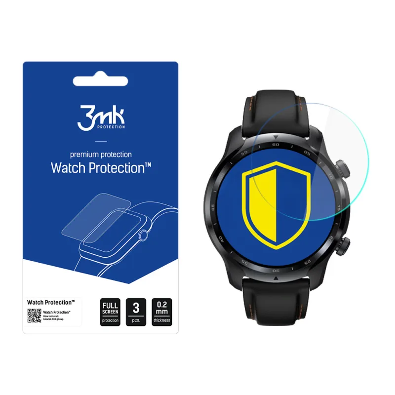 Ochranná ochrana obrazovky inteligentných hodiniek 3mk Watch Protection ARC pre TicWatch Pro 3