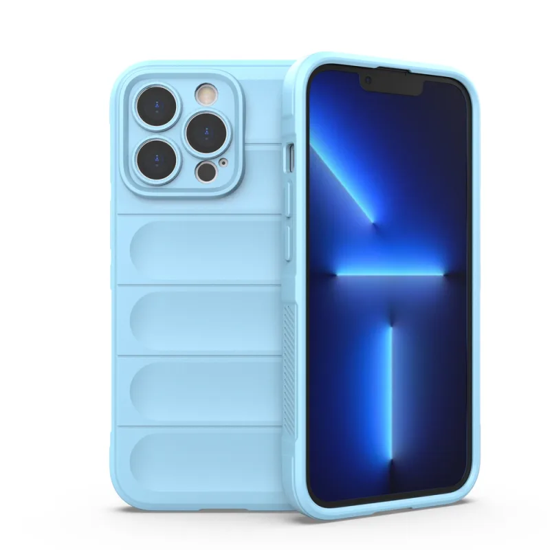 Ohybný pancierový kryt Magic Shield Case pre iPhone 13 Pro svetlomodrý