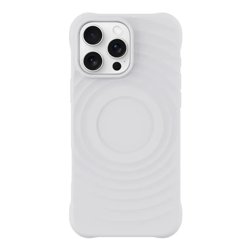 Devia kryt Ripple Magnetic Shockproof TPU Case pre iPhone 16 Pro Max - White