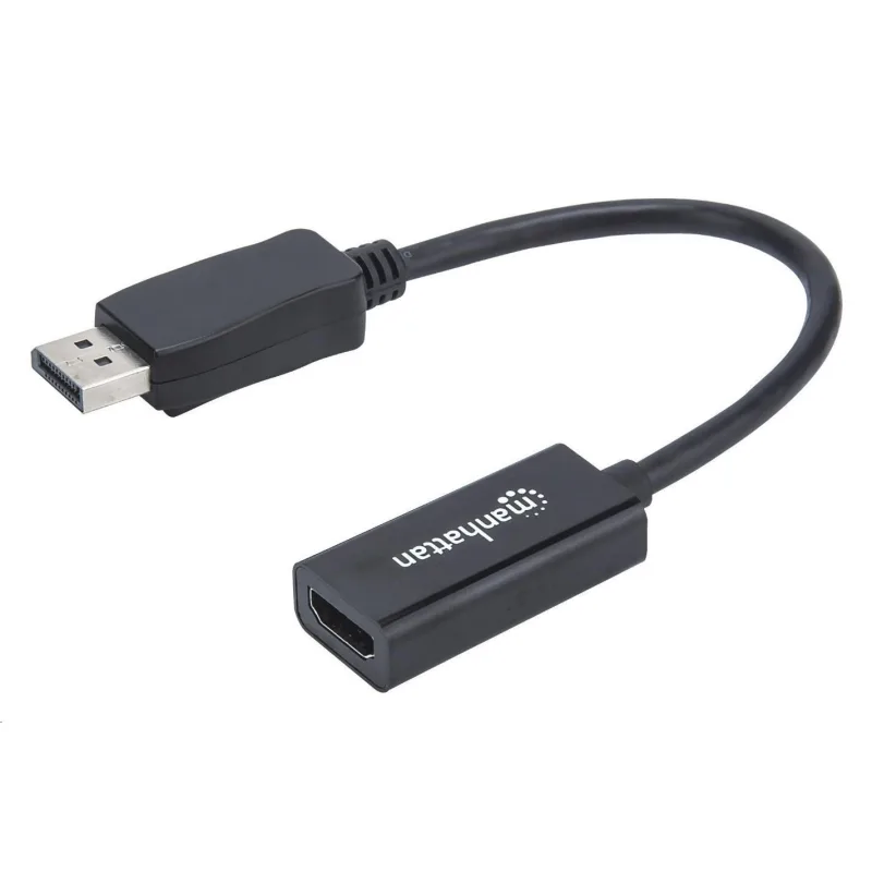 Adaptér MANHATTAN, DisplayPort, DP-Male/ HDMI-Female, čierny 151634