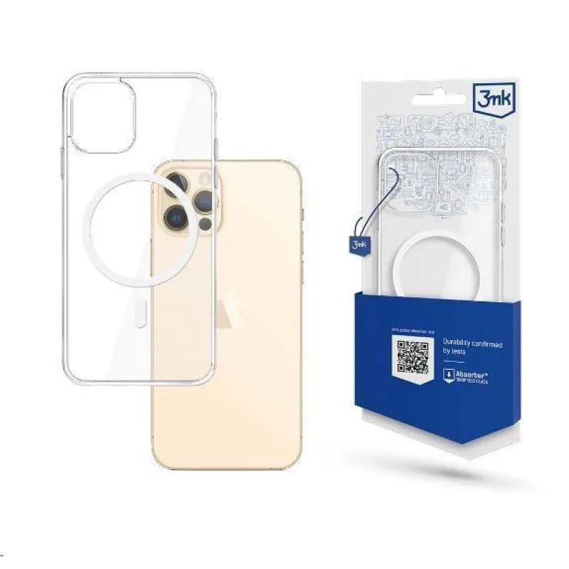 3mk ochranný kryt Magcase pro Apple iPhone 12 / 12 Pro, čirá…