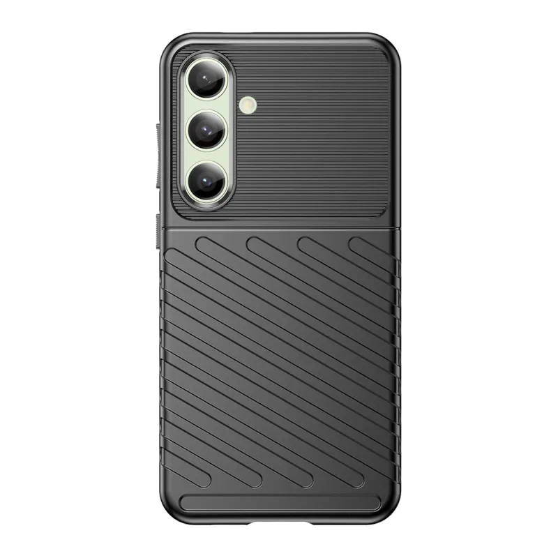 Thunder Case pre Samsung Galaxy S24 FE Silicone Armored Cover – Black