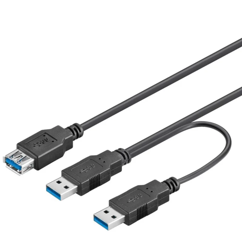 PremiumCord USB Y kábel A/ Male + A/ Male + A/ Female KU3Y02