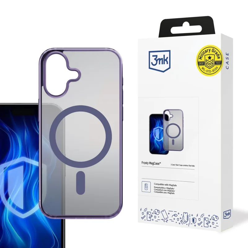 3mk ochranný kryt Frosty MagCase Purple pro Apple iPhone 16 5903108596558