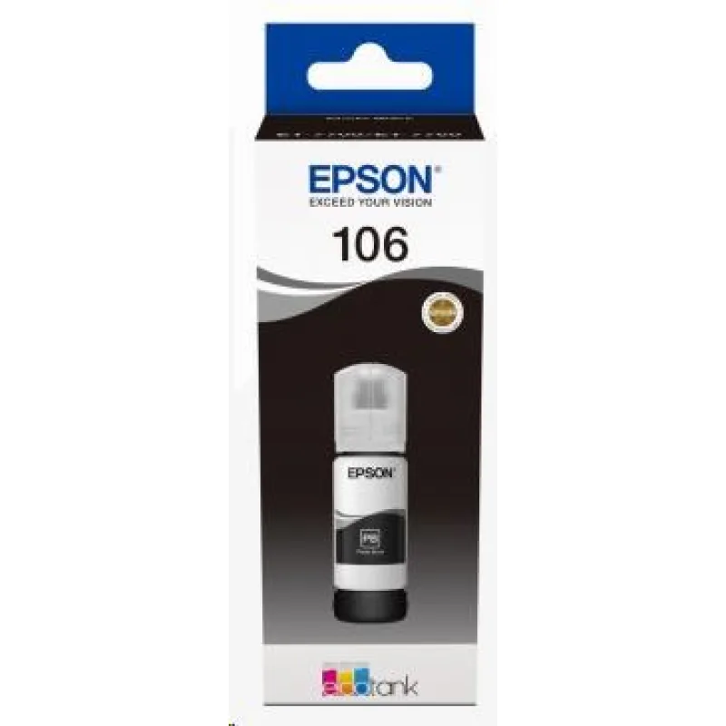 Čierny atrament EPSON 106 EcoTank Photo Black C13T00R140