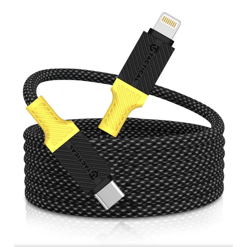 Tactical MagRope USB-C/ Lightning 1m Black/ Yellow 8596311256516