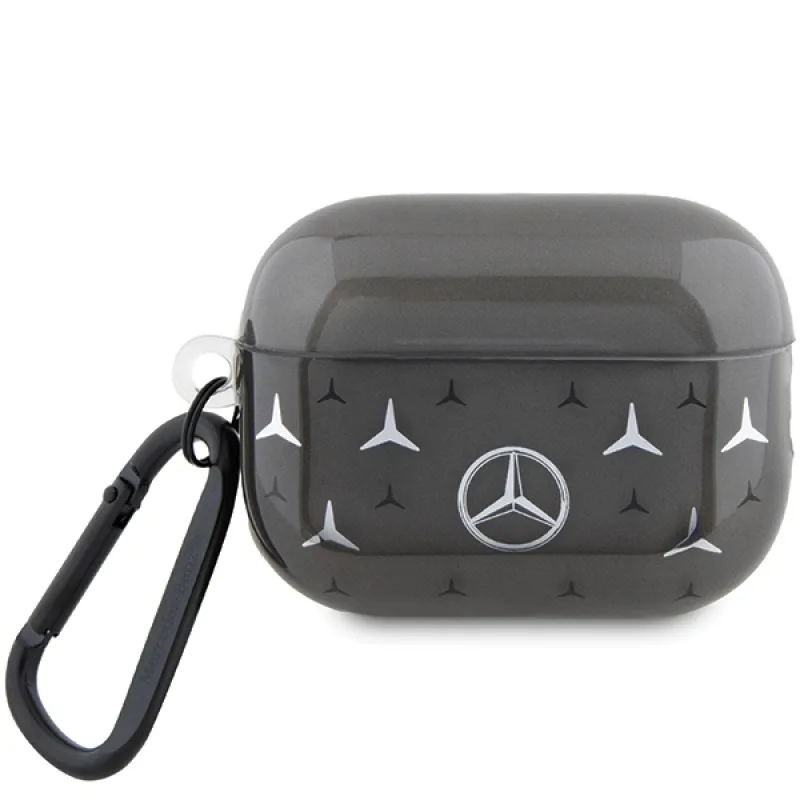 Kryt Mercedes MEAP28DPMGS AirPods Pro 2 (2022/2023) čierny s veľkým vzorom hviezdy