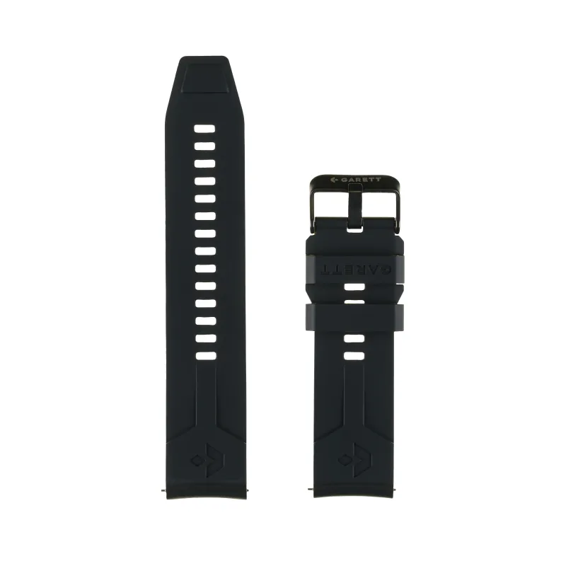 Garett univerzální řemínek 22 mm, černý silikonový STRAP_V_BLK