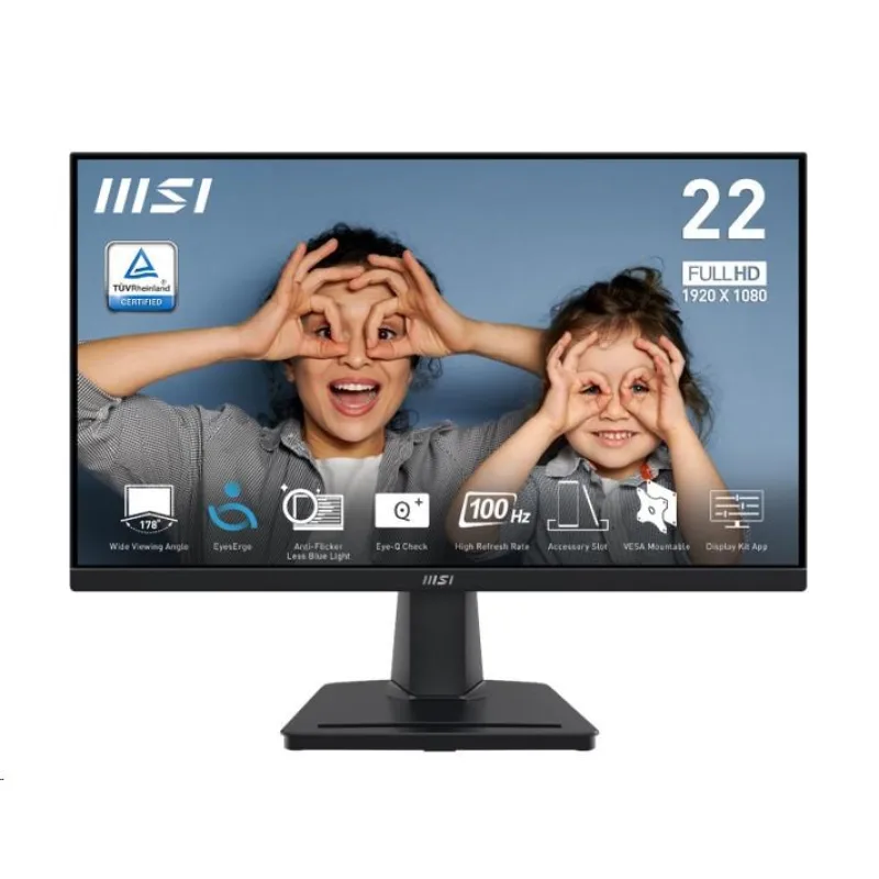 MSI LCD PRO MP225V, 21.45“, 1920 x 1080, VA, 100Hz, 300nits, VESA…