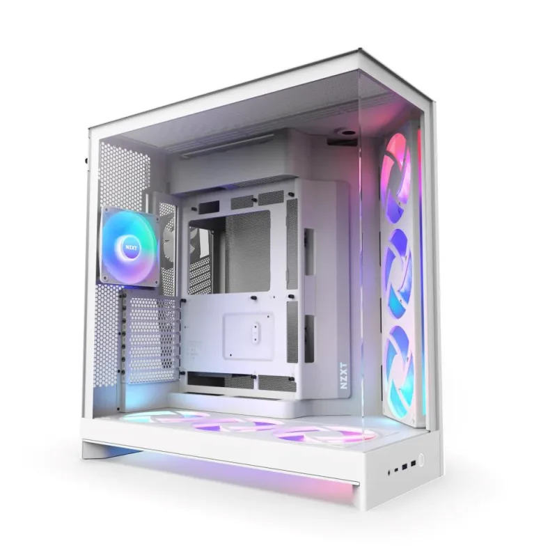 NZXT skříň H9 Flow ARGB+ dvoukomorová ATX / 6xRGB 140 mm / 1x 120mm fan…