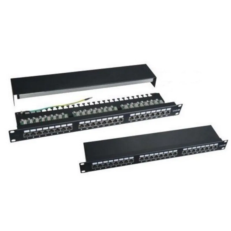 19" Patch panel XtendLan 24port, STP, Cat5E, duální svorkovnice, …