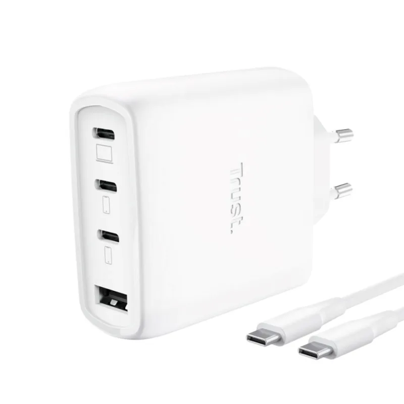 TRUST MAXO 65W 4P GAN CHARGER WHT 26068