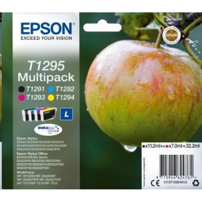 Atrament EPSON Multipack 4-farebný atrament "Apple" T1295 DURABrite Ultra…