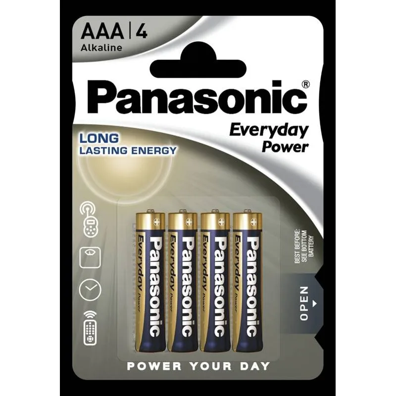 Panasonic Alkalická baterie LR03EPS/ 4BP Everyday Power (Blistr 4 ks)…