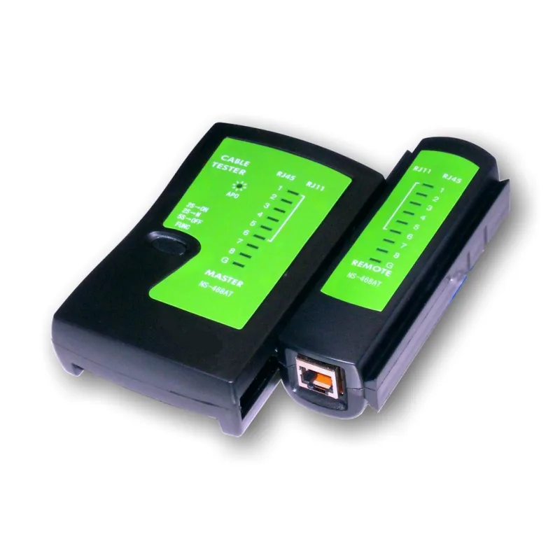 W-star Tester káblov UTP WS468EC RJ45 RJ11 indikácia LED diódami čierna…