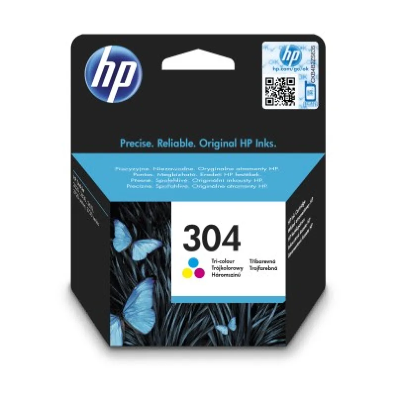 HP 304 Tri-color Original Ink Cartridge, N9K05AE N9K05AE