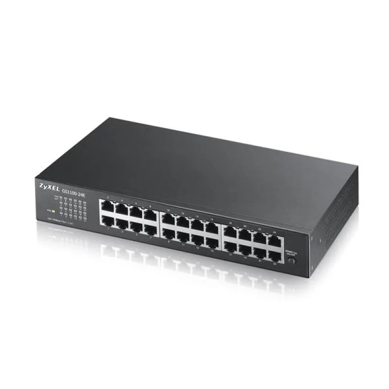 ZyXEL GS1100-24E, 24-port 10/100/1000Mbps Gigabit Ethernet switch,…