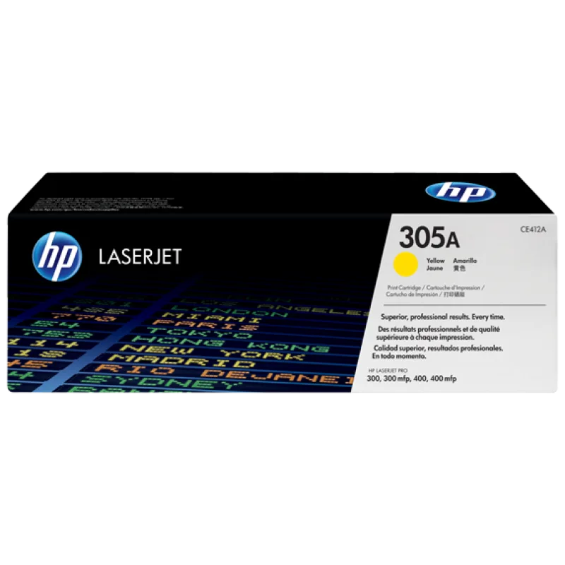 HP toner žltý HP305A /vyťaženosť cca 2600str/ CE412A