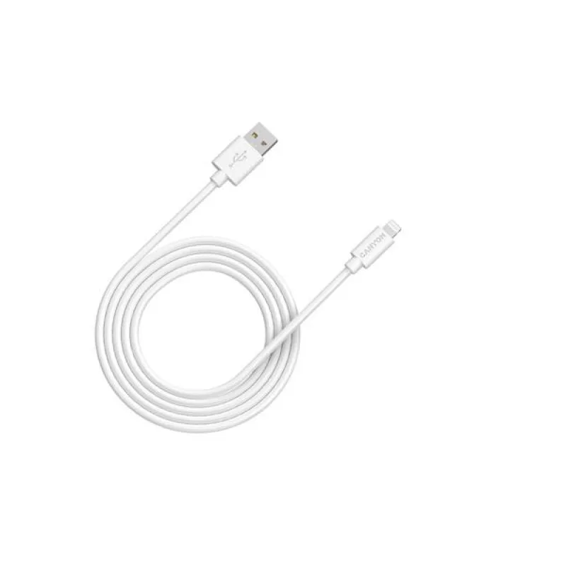 Canyon MFI-12, 2m PVC kábel Lightning/USB, 5V/2.4A, MFI schválený Apple,…